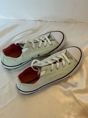 Converse Chuck Taylor All Star Low Top Shoes Mint Green Juniors Size 4